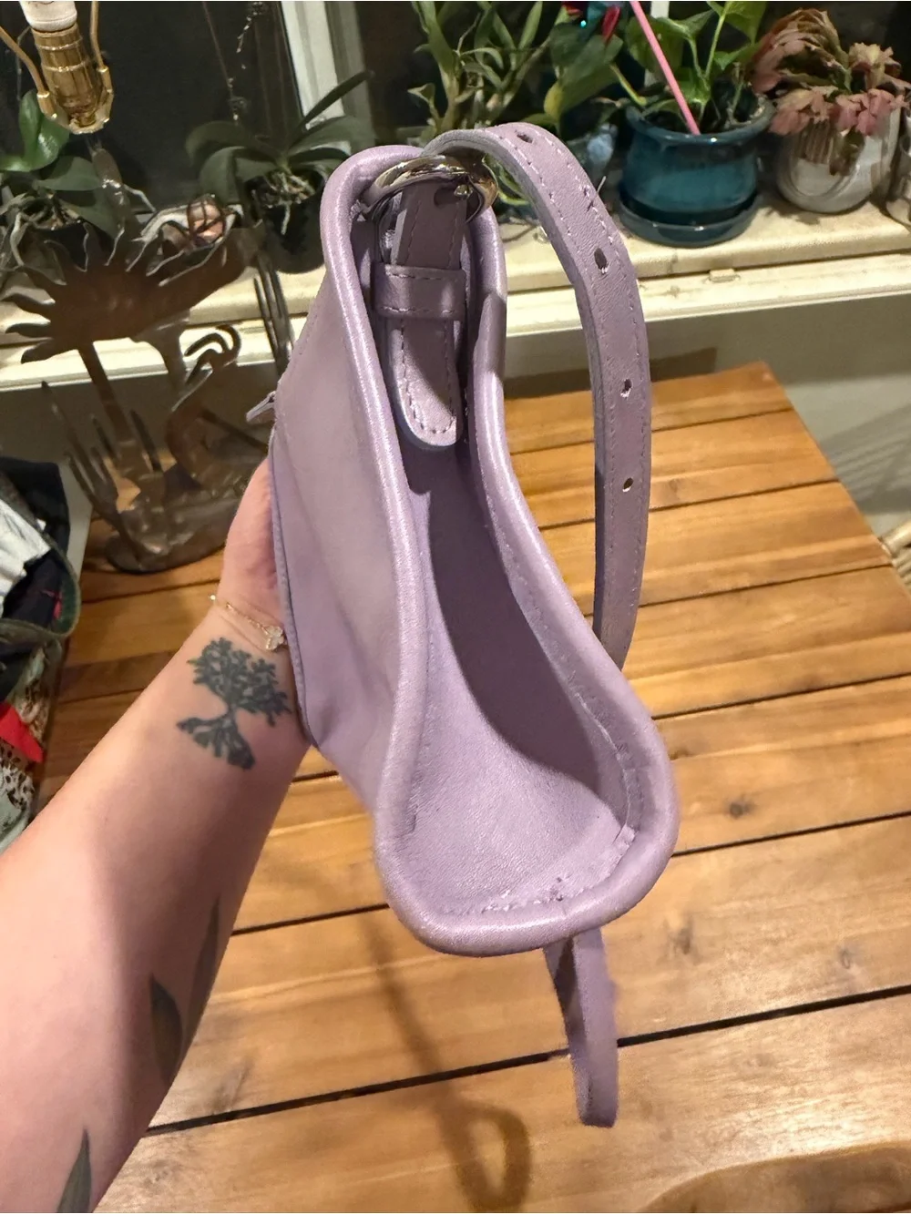 Coach Lavender Vintage Leather Crossbody Bag #4104 EUC